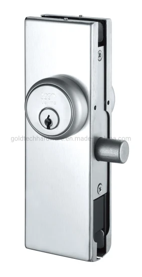 Raccordo toppa in acciaio inossidabile con serratura centrale per porta in vetro a battente commerciale